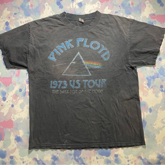 Pink Floyd Dark Side of the Moon Album Graphic Shirt Alstyle Tag Men’s Large A3 - Picture 1 of 10